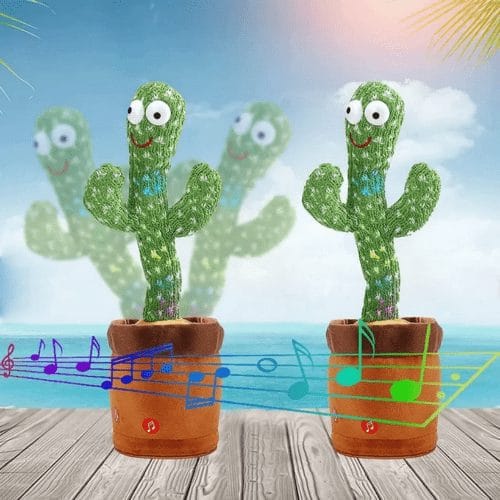 Dancing Cactus Talking Toy - 120 Songs & LED Lights - Friends Dream Mart